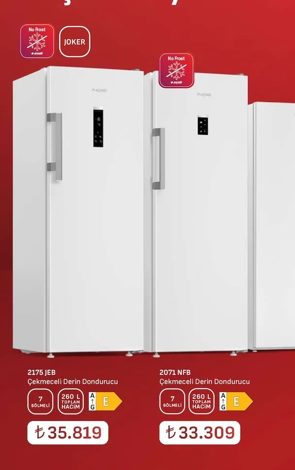 Arçelik 2175 Jeb Çekmeceli Derin Dondurucu 260 L