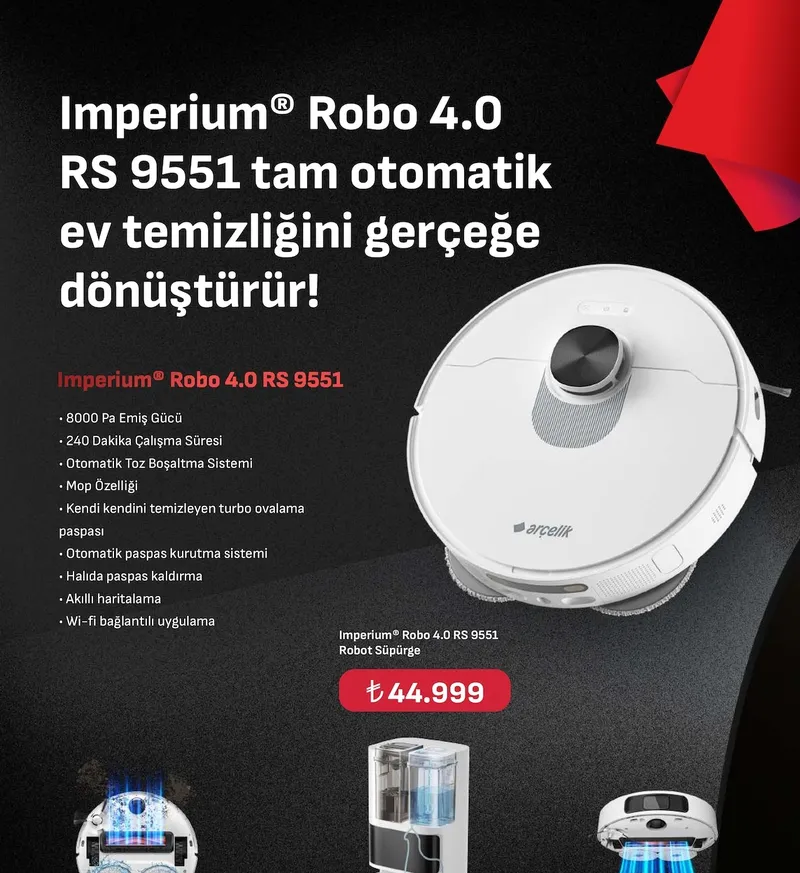 Imperium® Robo 4.0 Rs 9551 Robot Süpürge