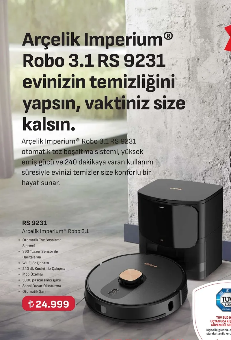 Arçelik Imperium Robo 3.1 Rs 9231