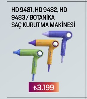 Hd 9481, Hd 9482, Hd 9483 / Botanika Saç Kurutma Makinesi