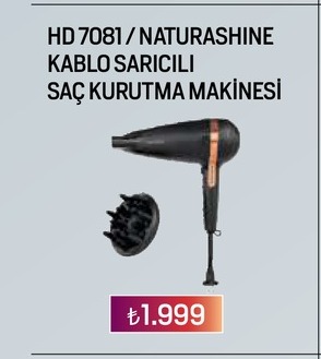 Hd 7081 Naturashine Kablo Saricili Saç Kurutma Makinesi