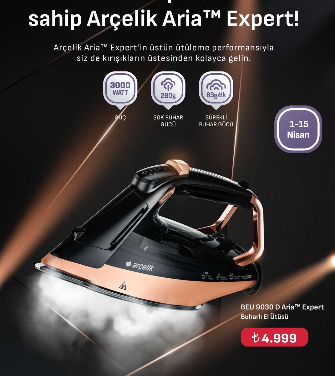 Beu 9030 D Aria™ Expert Buharlı El Ütüsü