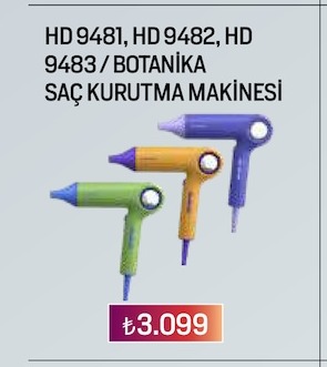 Hd 9481, Hd 9482, Hd 9483 / Botanika Saç Kurutma Makinesi