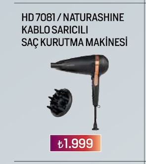 Hd 7081 / Naturashine Kablo Saricili Saç Kurutma Makinesi