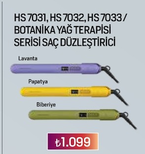 Hs 7031, Hs 7032, Hs 7033 Botanika Yağ Terapisi Serisi Saç Düzleştirici