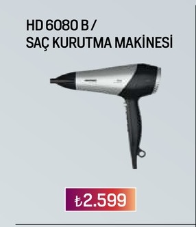 Saç Kurutma Makinesi Hd 6080 B