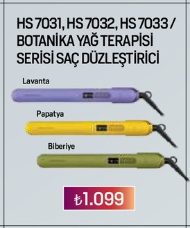 Hs 7031, Hs 7032, Hs 7033 / Botanika Yağ Terapisi Serisi Saç Düzleştirici