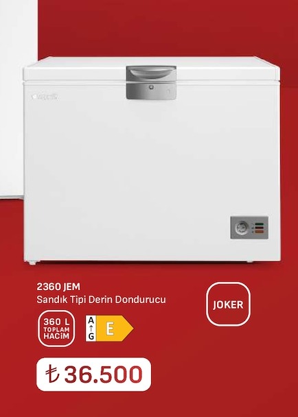 2360 Jem Sandık Tipi Derin Dondurucu 360 Lt