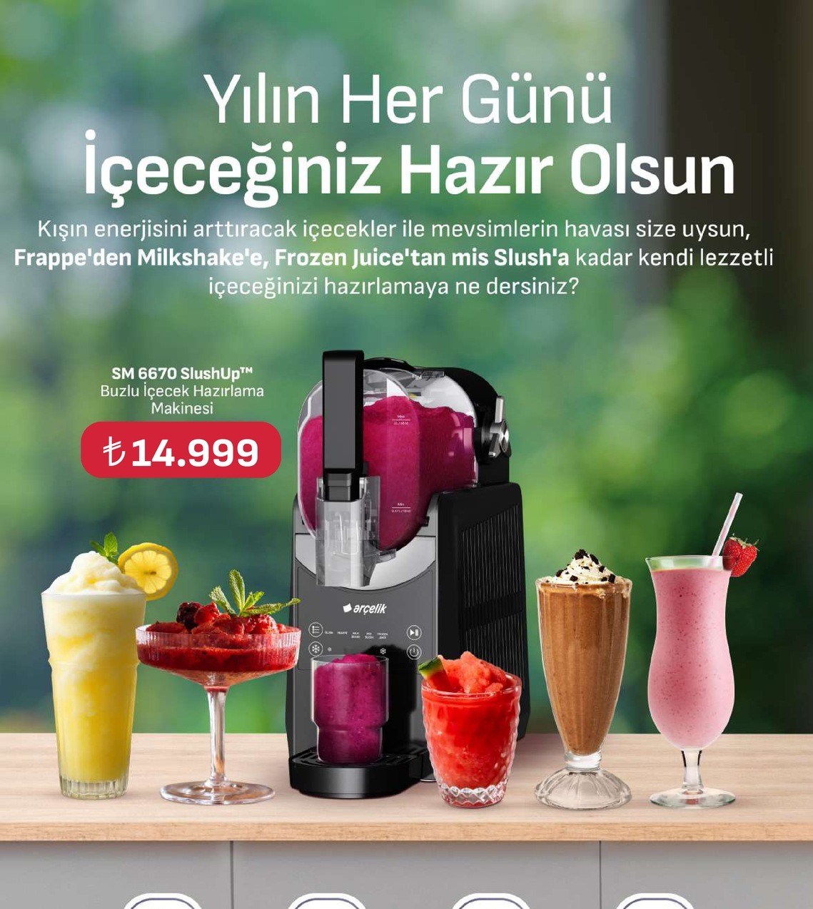 Arçelik Sm 6670 Slushup™ Buzlu İçecek Hazırlama Makinesi