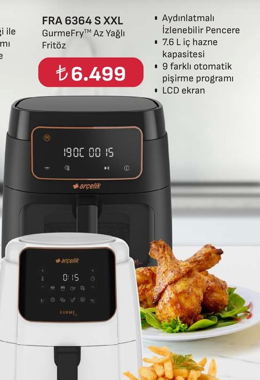 Arçelik Gurmefry Az Yagli Fritöz Fra 6364 S Xxl
