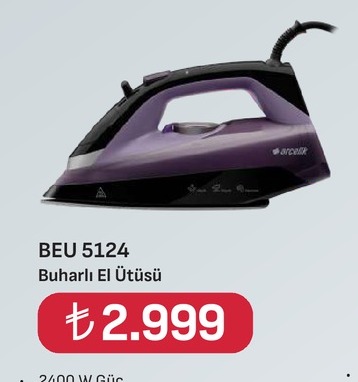 Arçelik Beu 5124 Buharlı El Ütüsü