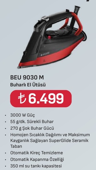 Arçelik Beu 9030 M Buharlı El Ütüsü