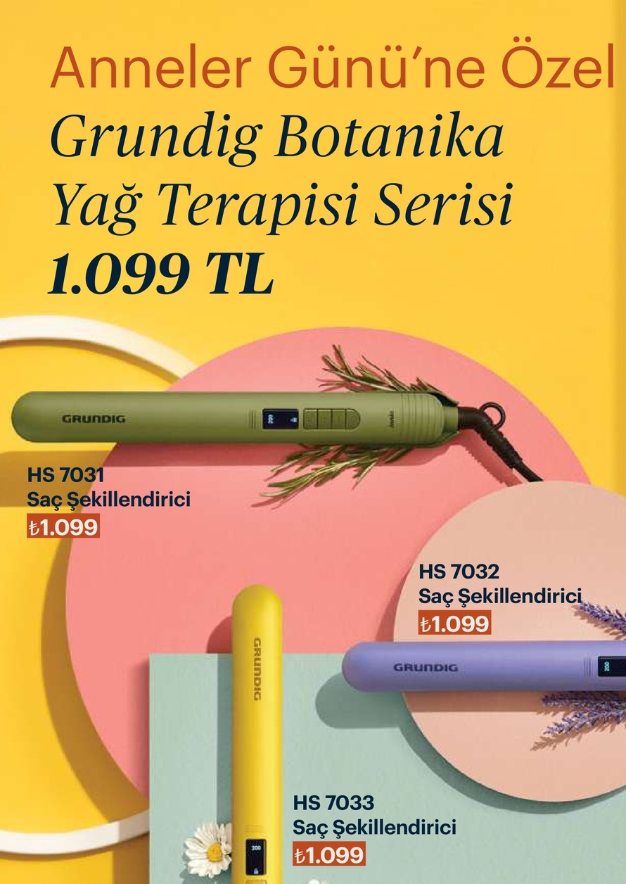 Grundig Botanika Yağ Terapisi Serisi Saç Şekillendirici