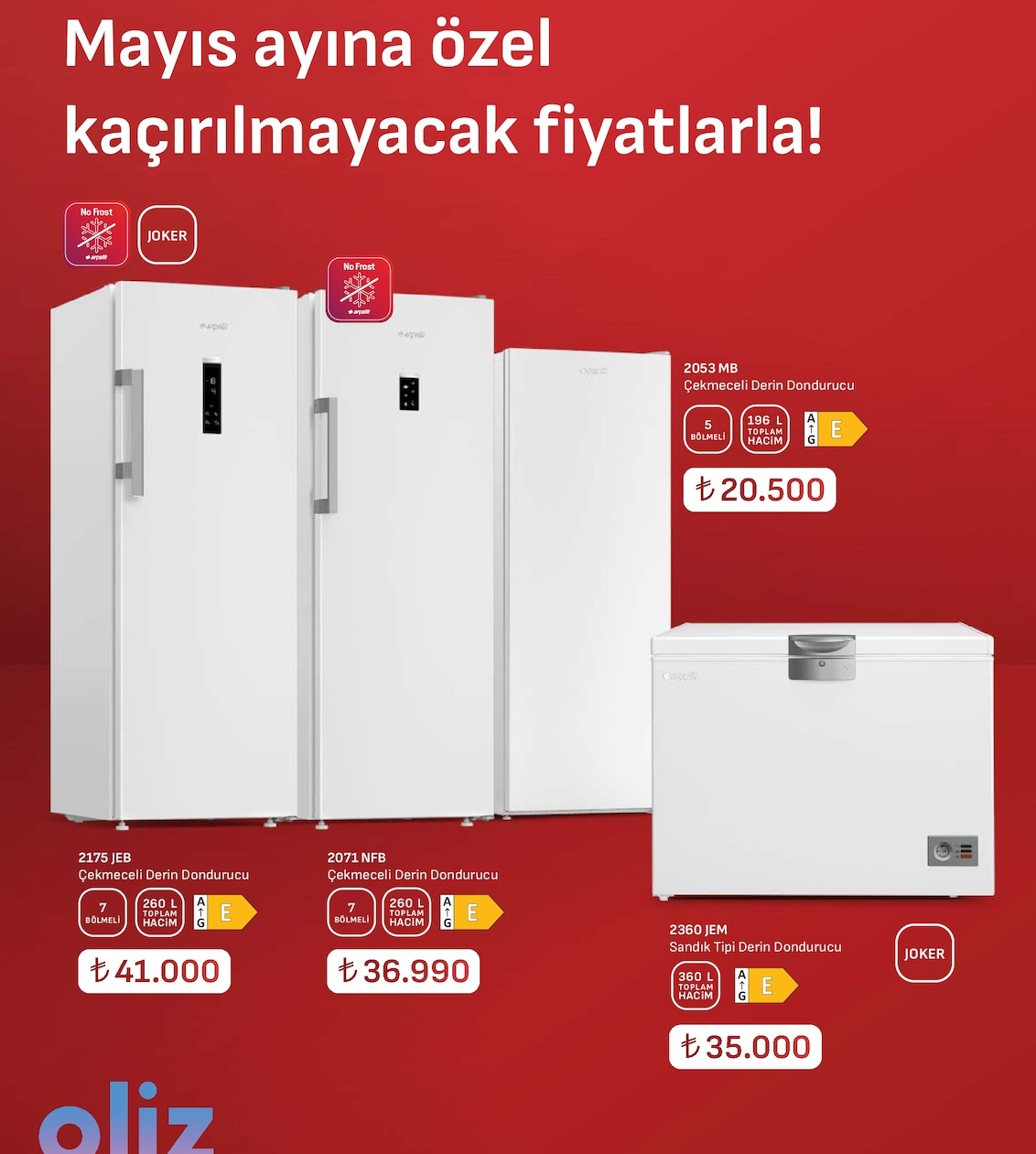 2175 Jeb Çekmeceli Derin Dondurucu