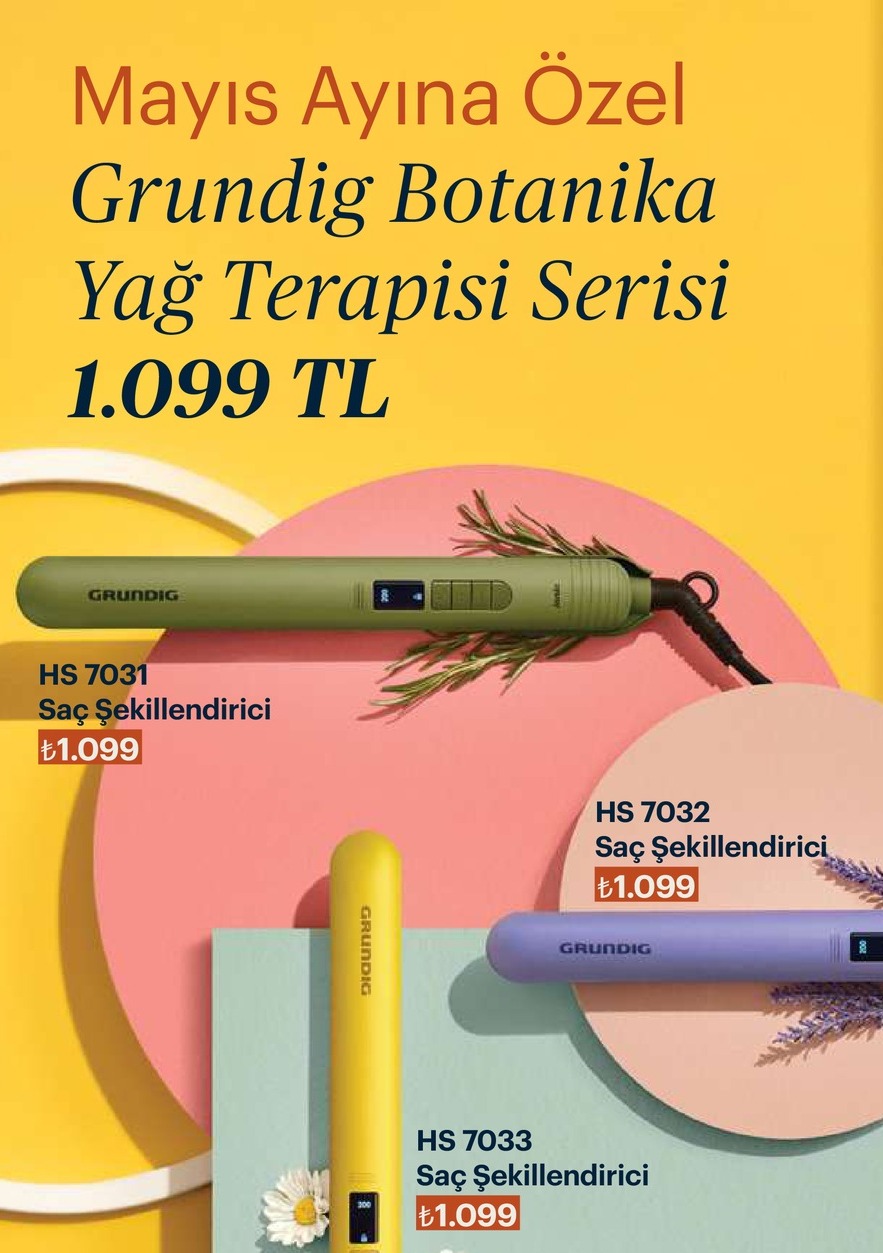Grundig Botanika Yağ Terapisi Serisi Hs 7031 Saç Şekillendirici