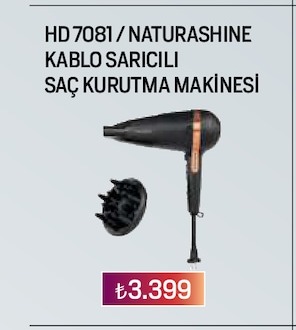 Hd 7081 / Naturashine Kablo Saricili Saç Kurutma Makinesi