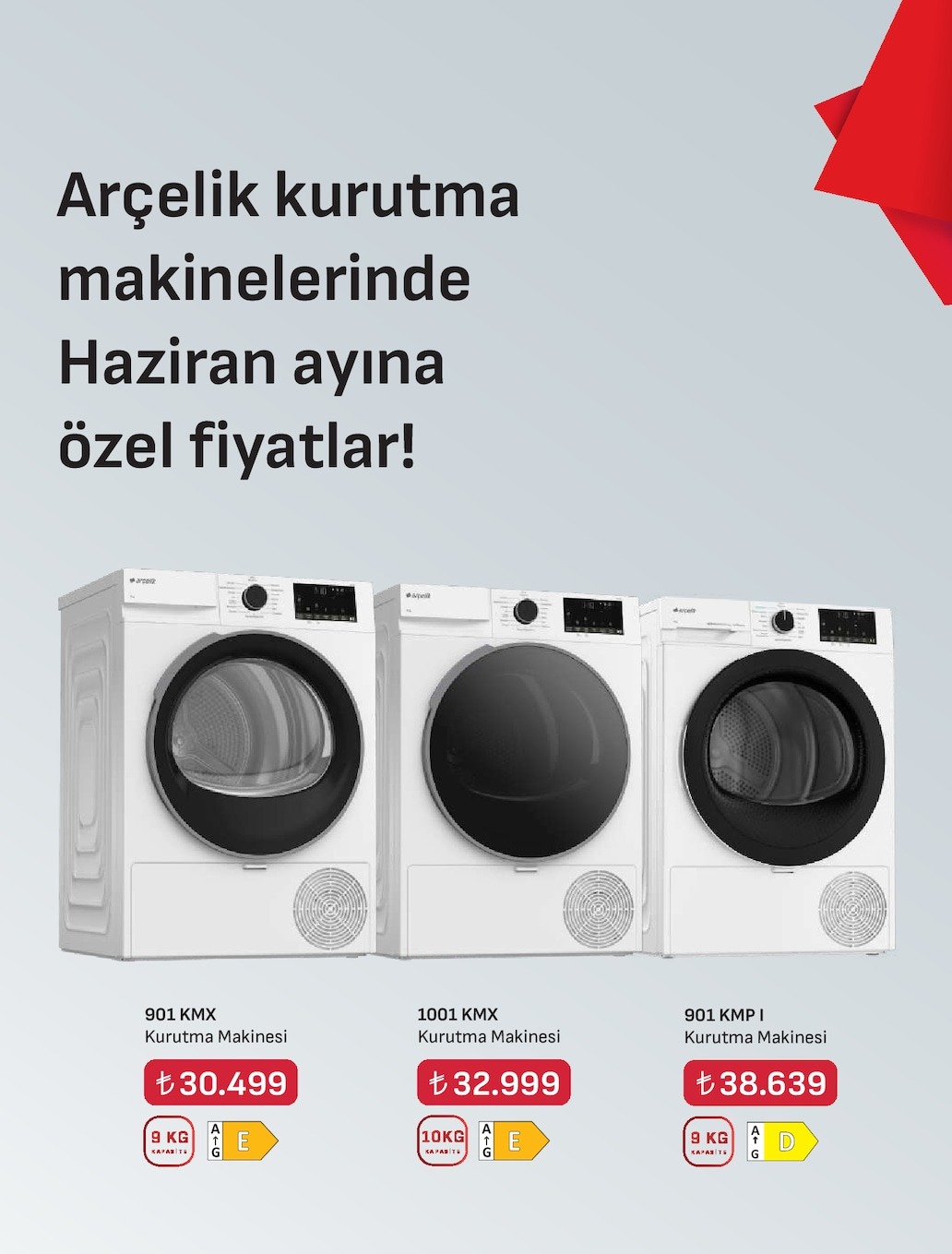 Arçelik 901 Kmx Kurutma Makinesi 9 Kg