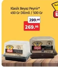 Ünal Klasik Beyaz Peynir 450 Gr Dilimli / 500 Gr