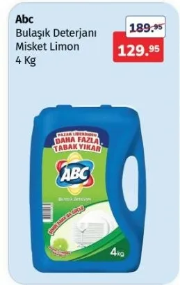Abc Bulaşık Deterjanı Misket Limon 4 Kg