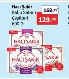 Hacı Şakir Kalıp Sabun Çeşitleri 600 Gr