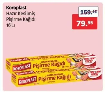 Koroplast Hazır Kesilmiş Pişirme Kağıdı 16'Lı