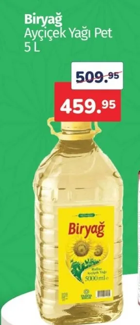 Biryağ Ayçiçek Yağı Pet 5 L