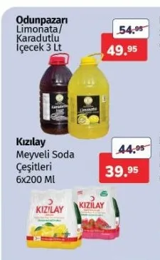 Odunpazarı Limonata/Karadutlu İçecek 3 Lt
