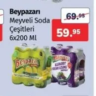 Beypazarı Meyveli Soda Çeşitleri 6X200 Ml