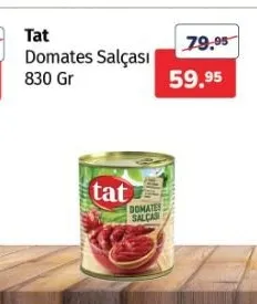Tat Domates Salçası 830 Gr