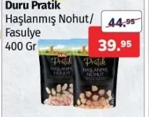 Duru Pratik Haşlanmış Nohut/Fasulye 400 Gr
