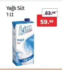 İçim Yağlı Süt 1 Lt