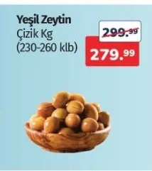 Yeşil Zeytin Çizik Kg (230-260 Klb)