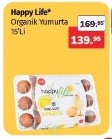 Happy Life Organik Yumurta 15'Li
