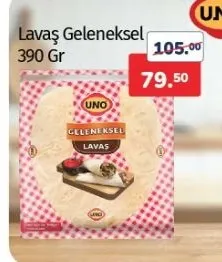 Uno Lavaş Geleneksel 390 Gr