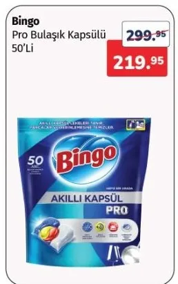 Bingo Pro Bulaşık Kapsülü 50'Li