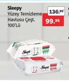 Sleepy Yüzey Temizleme Havlusu Çeşit. 100'Lü
