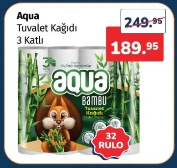 Aqua Tuvalet Kağıdı 3 Katlı