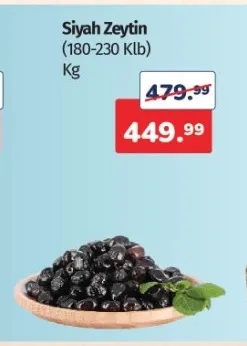Siyah Zeytin (180-230 Klb) Kg