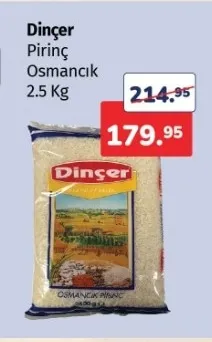 Dinçer Pirinç Osmancık 2.5 Kg