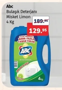 Abc Bulaşık Deterjanı Misket Limon 4 Kg