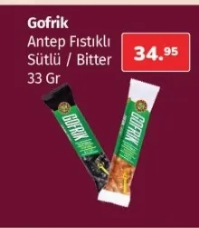 Gofrik Antep Fıstıklı Sütlü / Bitter 33 Gr