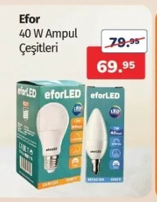 Efor 40 W Ampul Çeşitleri