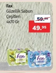 Fax Güzellik Sabun Çeşitleri 4X70 Gr