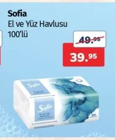 Sofia El Ve Yüz Havlusu 100'Lü