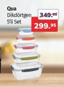 Qua Dikdörtgen 5'Li Set
