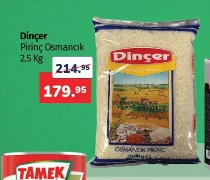 Dinçer Pirinç Osmancık 2.5 Kg