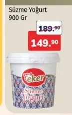 Teker Süzme Yoğurt 900 Gr