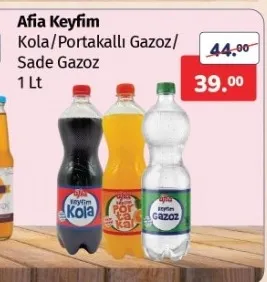 Afia Keyfim Kola/Portakallı Gazoz/Sade Gazoz 1 Lt
