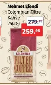 Mehmet Efendi Colombian Filtre Kahve 250 Gr