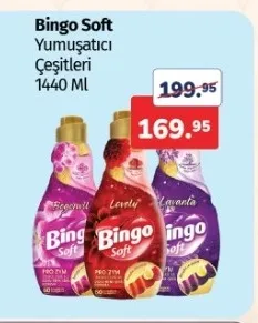 Bingo Soft Yumuşatıcı Çeşitleri 1440 Ml